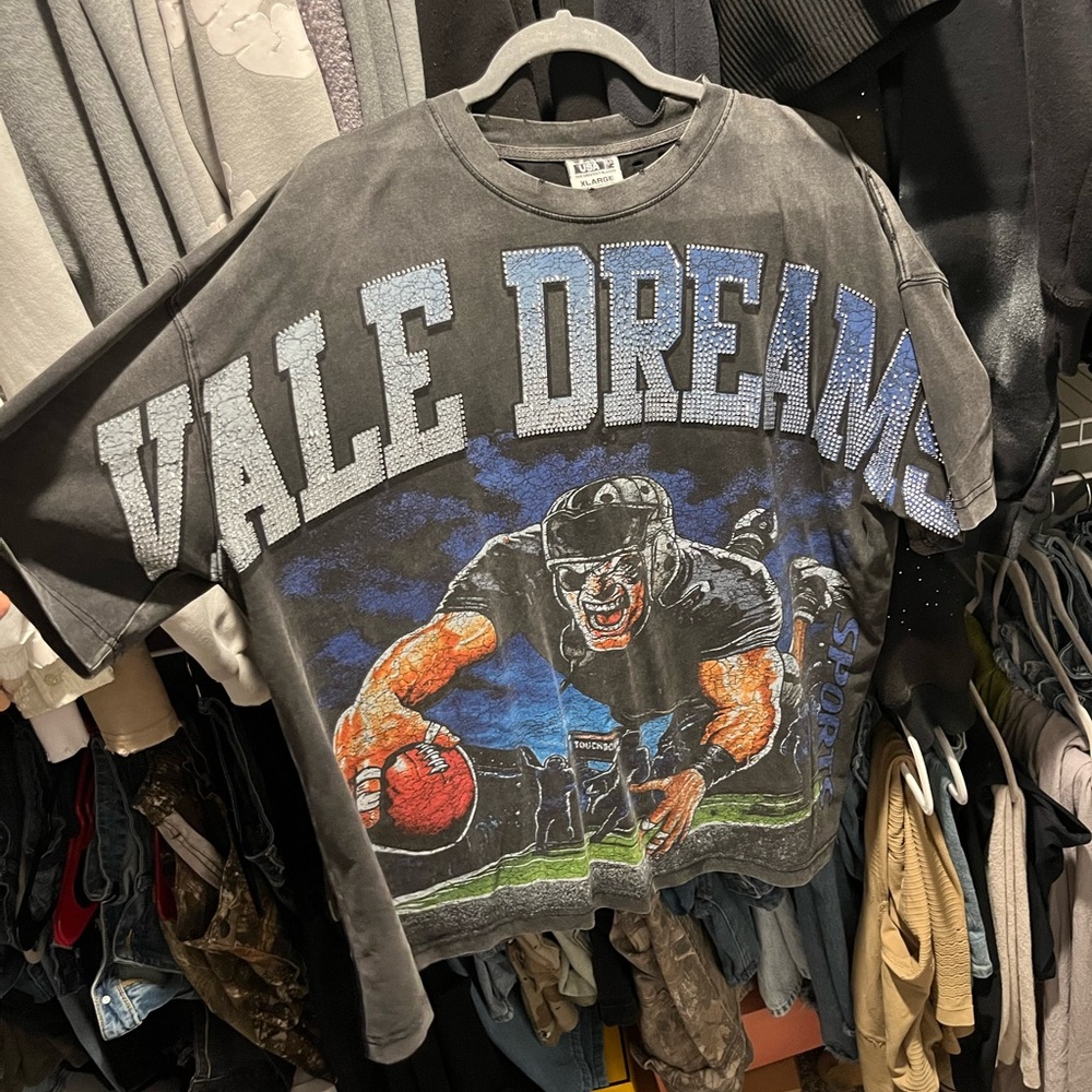Vale Dreams Vintage Graphic Tee with Football Design